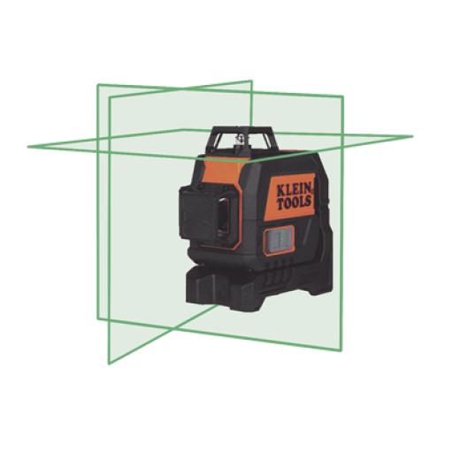 [KLEINTOOLS_93CPLG] Klein Tools Nivel Láser de 3 Planos de Color Verde, de 360º y 30.5 m. de alcance, Compacto con Base Magnética y para Tripoide