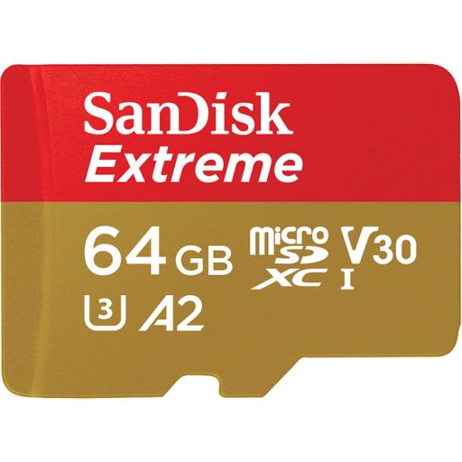 [SANDISK_SDSQXAH-064G-GN6AA] MEMORIA MICROSD SDXC SANDISK 64GB (SDSQXAH-064G-GN6AA) MICROSD EXTREME (ACTION CAM), EXTREME
