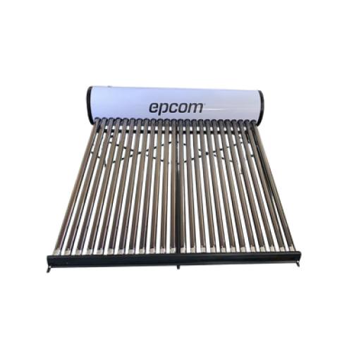[EPCOM_STELPWH240] Epcom Bóiler Solar de 240L, Baja Presión con 24 Tubos de Vacío de Mayor Resistencia y Termotanque Inoxidable de Grado Alimenticio 240 L Resistentes a Granizo de Hasta 25 mm/ l, Incluye Anodo de Magnesio