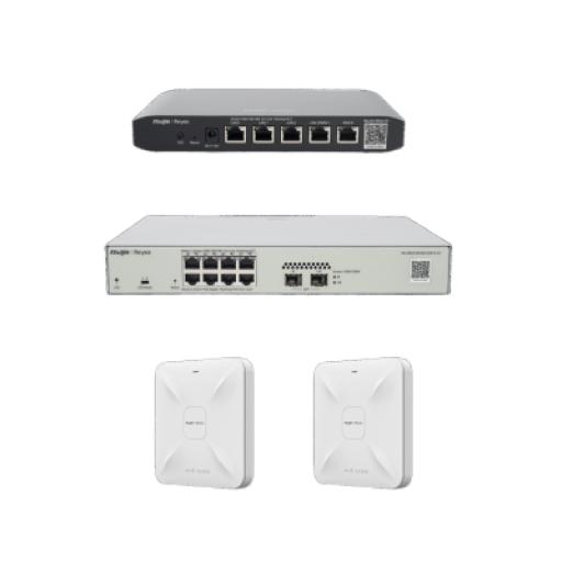 [RUIJIE_RG-KIT-OH-100] RUIJIE Solución Completa de Red para hasta 100 Clientes y hasta 2 servicios de Internet., Ideal para Iniciar un Proyecto de Hotelería u Oficina