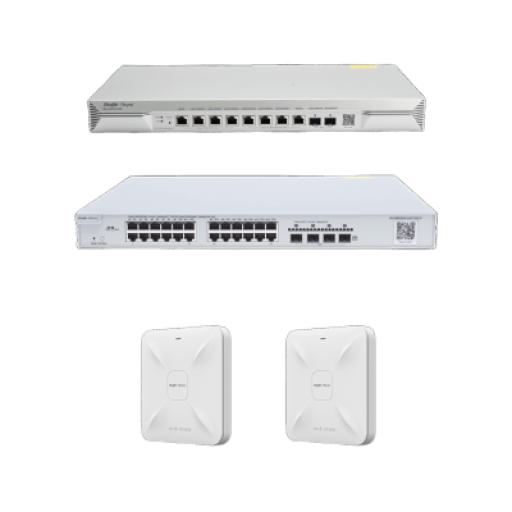 [RUIJIE_RG-KIT-OH-1500] RUIJIE Solución Completa de Red para hasta 1500 Clientes y hasta 9 servicios de Internet., Ideal para Iniciar un Proyecto de Hotelería u Oficina