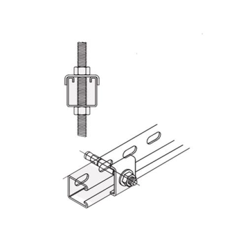 [ANCLO_ANC-HA06] ANCLO Tope Unicanal  "U" para Tornillo de  3/8" ( 9.5 mm ).