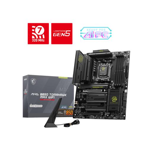 [MSI_MAG B850 TOMAHAWK MAX WIFI] MOTHERBOARD MSI (MAG B850 TOMAHAWK MAX WIFI) SOCKET AM5, 4*DDR5 8400 MHZ, HDMI, 4*M.2, ATX