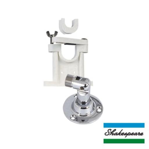 [SHAKESPEARE_410-R] Shakespeare Kit de Montaje con Soporte Giratorio Ajustable para Antenas de 1" ó 1 1/2" de Diámetro. Rosca Estándar 1" x 14 Hilos.