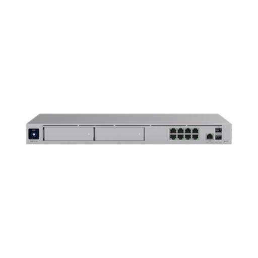 [UBIQUITIINC._UDM-PRO-MAX] UBIQUITI INC. UniFi Cloud Gateway: Dream Machine PRO MAX. Administra hasta 150 dispositivos UniFi y 2000 clientes/todas las aplicaciones UniFi/5 Gbps de ruteo con IDS/IPS, 2 bahías 3.5", 128 Gbps SSD internos, Fail Over, balanceo de cargas, VPN