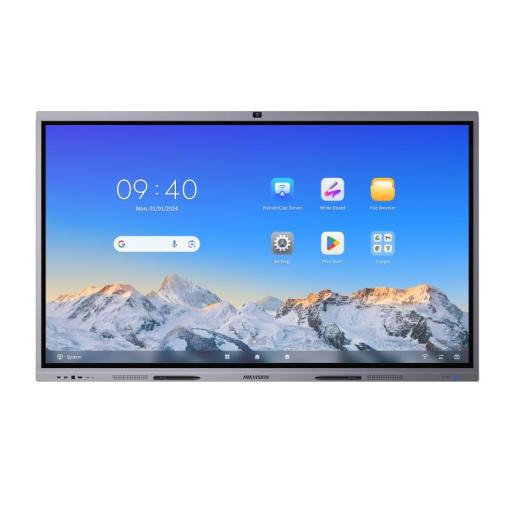 [HIKVISIONDIGITALTECHNOLOGY_DS-D5C98RB/B] Hikvision Digital Technology Pantalla Interactiva Touch de 98" Android 13 (Actualizable a Android 14) / Cámara Web 8 MP / Resolución 4K / Bocinas Integradas / Entradas HDMI y VGA / Incluye 2 Lápices para Escribir