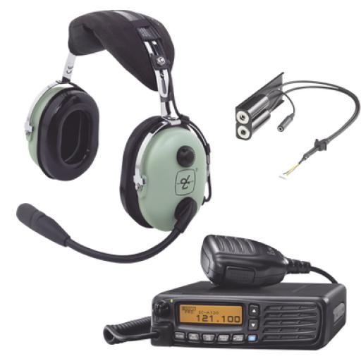 [ICOM_ICA120KIT] ICOM Kit Radio Movil Aéreo Icom con Auricular David Clark para Aviación General