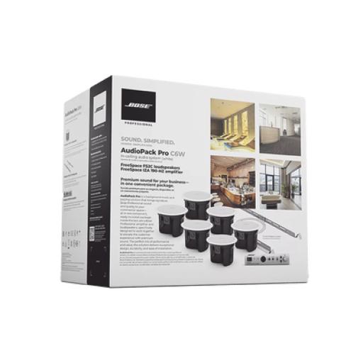 [BOSEPROFESSIONAL_AUDIOPACKPROC6W] BOSE PROFESSIONAL Kit de Audio Freespace | 6 Altavoces de Plafón + Amplificador | Color Blanco | Ideal para Audio Ambiental