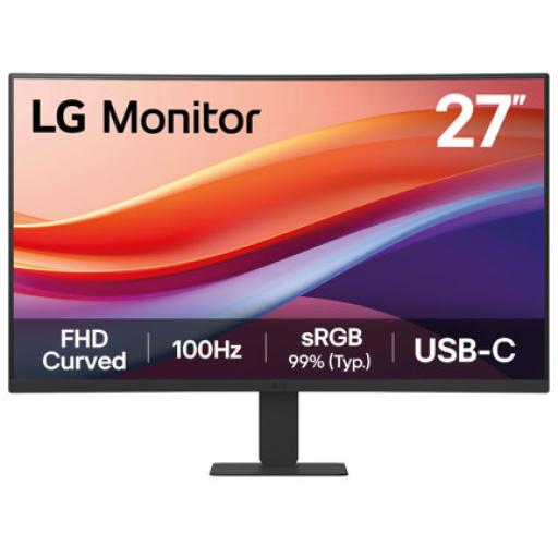 [QIAN_27U421A-B] Qian Monitor LG 27 pulgadas Curvo 27U421A  FHD 100Hz  HDMI USD TIPO C