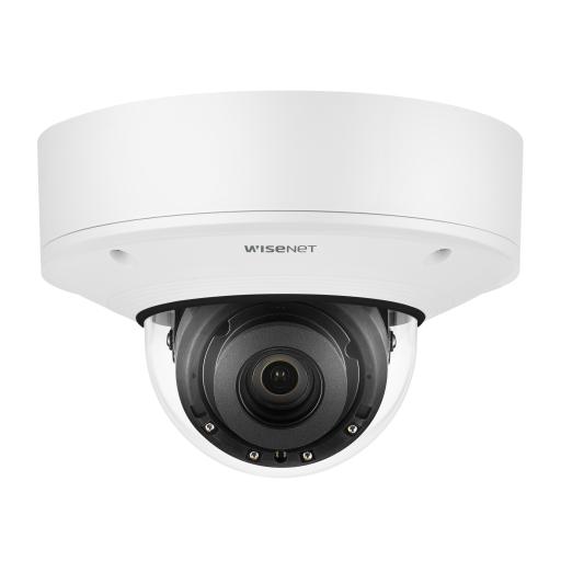[HANWHA_PNV-A9081R] Hanwha Cámara Domo 4K con IA, Antivandalica / Lente Motorizado de 4.5 a 10mm / P-Iris, WDR 120dB / Ranura SD / Protección IP52 e IK10