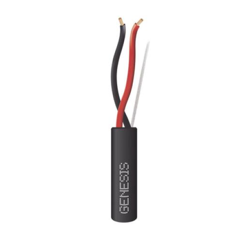 [GENESIS_4153-1008] GENESIS Bobina de Cable 305 Metros / 2 x 14 AWG tipo FPL / Color Negro / Para uso en intemperie y enterrado directo / Uso en aplicaciones en sistemas de detección de incendio y Sistemas de Evacuación.