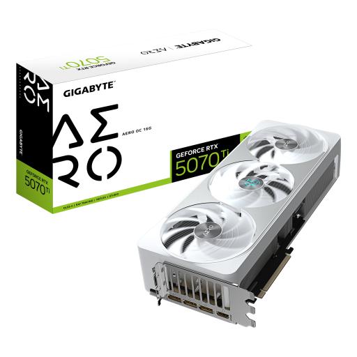 [GIGABYTE_GV-N507TAERO OC-16GD] TARJETA DE VIDEO GIGABYTE (GV-N507TAERO OC-16GD) RTX 5070TI, 16GB GDDR7,PCIE 5.0,HDMI,3*DP,3FAN