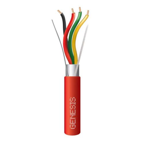 [GENESIS_4403-5504] GENESIS Bobina de 152 Metros de Alambre / 4 x 18 AWG / BLINDADO / Tipo FPLR / Color Rojo / Para Aplicaciones en Sistemas de Detección de Incendio y Sistemas de Evacuación