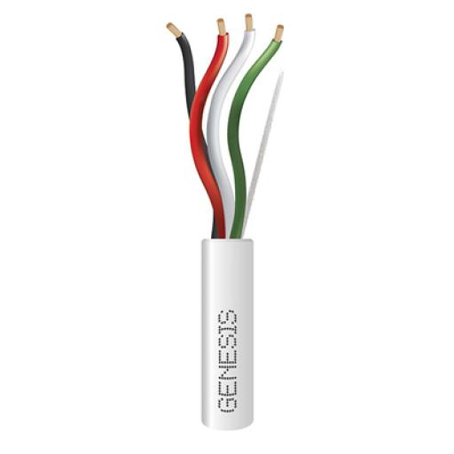 [GENESIS_5474-5501] GENESIS Bobina de 152 Metros de Cable / Calibre 16 / 2 Pares / Color Blanco / Aplicaciones de Alarmas de Intrusión y Automatización