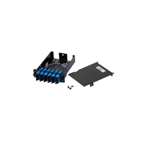 [PANDUIT_FCS9N-12-03P] Panduit Placa Acopladora de Fibra Óptica FAP, Con 12 Pigtails y 6 Conectores SC Duplex (12 Fibras), Para Fibra Monomodo OS1/OS2, Color Azul