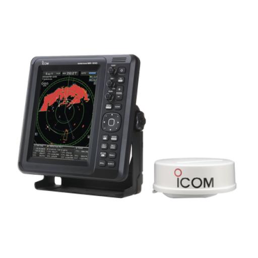 [ICOM_MR1010R2/12EXP] ICOM Radar marino tipo domo de 36NM, con pantalla a color de 10.4 pulgadas, cable de 10m de largo y múltiples lenguajes