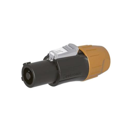 [SEETRONIC_SAC3FCB-N-W] SEETRONIC POWERCOM,  línea, neutro y conexión a tierra de seguridad preadaptada IP65 Color Negro