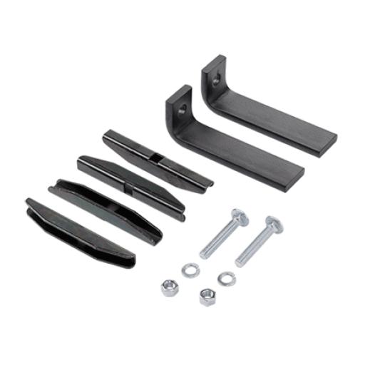 [HOFFMAN_LFKB] HOFFMAN Kit de Accesorios Para Fijar a Piso en Vertical a Escalerilla Recta, de Acero, Color Negro