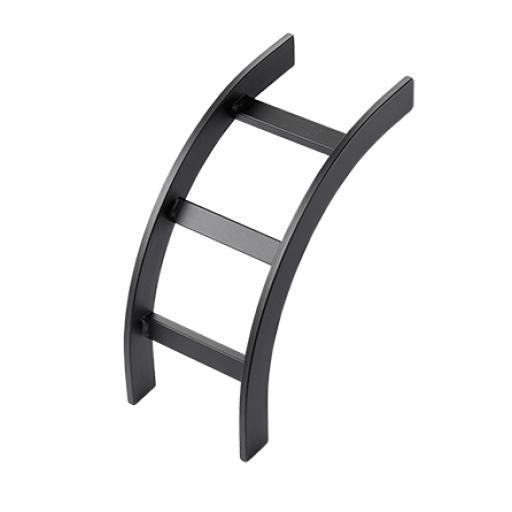 [HOFFMAN_LOB12BLK] HOFFMAN Accesorio de Escalerilla Curva Vertical (Bajada) Exterior, 12 in de Ancho, de Acero, Color Negro