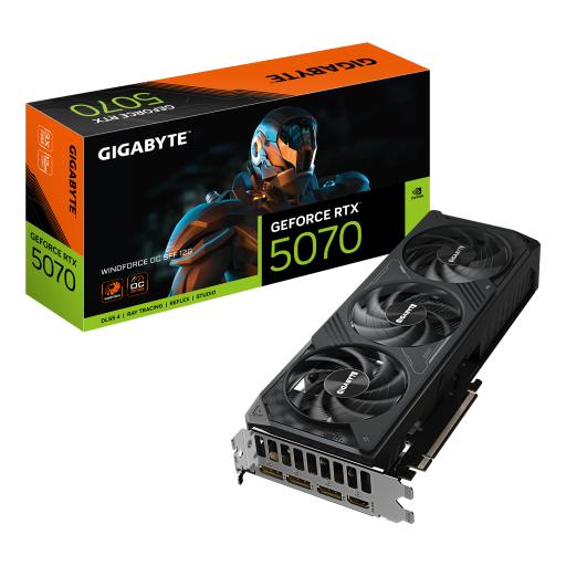 [GIGABYTE_GV-N5070WF3OC-12GD] TARJETA DE VIDEO GIGABYTE (GV-N5070WF3OC-12GD) RTX 5070,12GB GDDR7,PCIE 5.0,1*HDMI,3*DP,3 FAN
