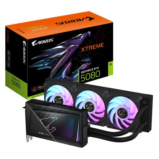 [GIGABYTE_GV-N5080AORUSX W-16GD] TARJETA DE VIDEO GIGABYTE (GV-N5080AORUSX W-16GD) RTX 5080, 16GB GDDR7,PCIE 5.0,HDMI,3*DP,3FAN