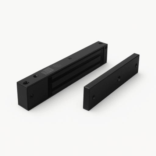 [ACCESSPRO_MAG600NLEDB] AccessPRO Chapa magnética 600 lbs con LED Ultra-brillante Color negro / Libre de Magnetismo Residual / Sensor de estado de la placa/ Color Negro