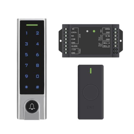 [ACCESSPRO_ACCESSK8] AccessPRO Mini Controlador de Acceso con Teclado Inalámbrico / Cuenta con Botón de Salida Inalámbrico / Soporta Tarjeta y Contraseña / Cuenta con Botón de Timbre