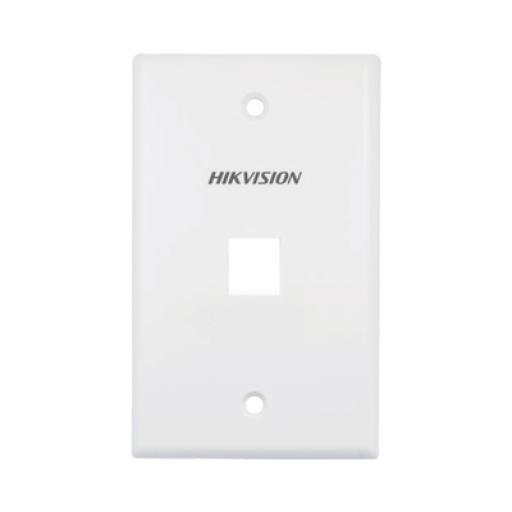 [HIKVISIONDIGITALTECHNOLOGY_DS-1FPA1-A] Hikvision Digital Technology Placa de Pared (Face Plate) / 1 Puerto / Color Blanco / Caja con 20 Piezas / ABS