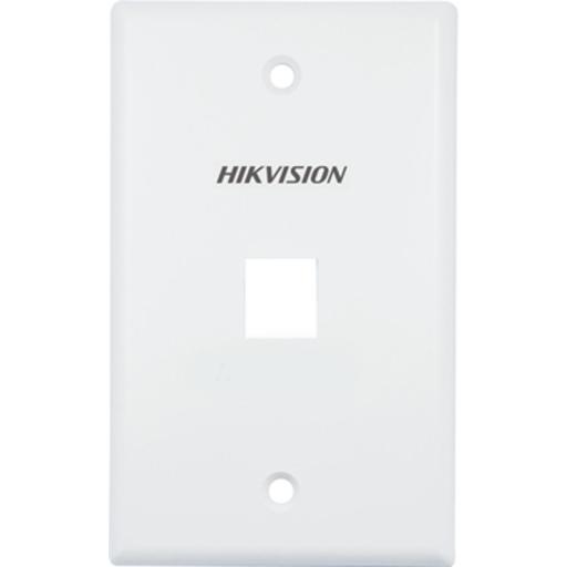 [HIKVISIONDIGITALTECHNOLOGY_DS-1FPA1-A] Hikvision Digital Technology Placa de Pared (Face Plate) / 1 Puerto / Color Blanco / Caja con 20 Piezas / ABS