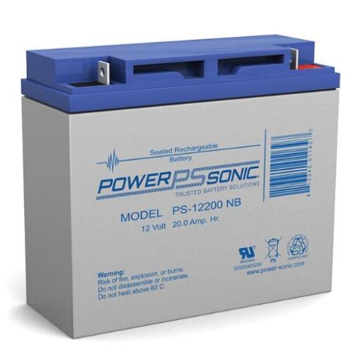 [POWER-SONIC_PS-12200] Power-Sonic Batería 12V, 20AH, Para Respaldo, Tecnologías AGM/VRLA, 5 Años Vida Útil, Terminales NB2, Reconocida UL  