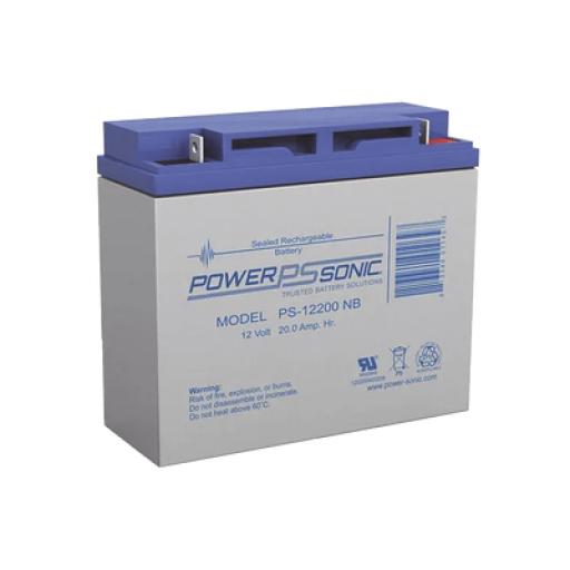 [POWER-SONIC_PS-12200] Power-Sonic Batería 12V, 20AH, Para Respaldo, Tecnologías AGM/VRLA, 5 Años Vida Útil, Terminales NB2, Reconocida UL  