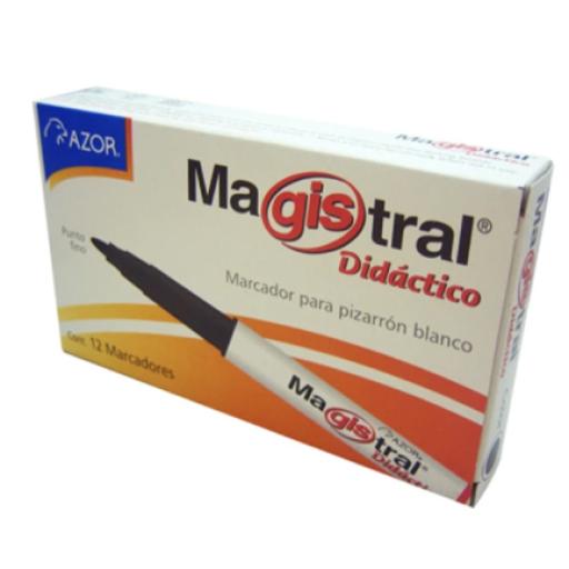 [MAGISTRAL_84001] MAGISTRAL  Marcador Magistral Didactico Punto Fino Negro C/12 Pzas
