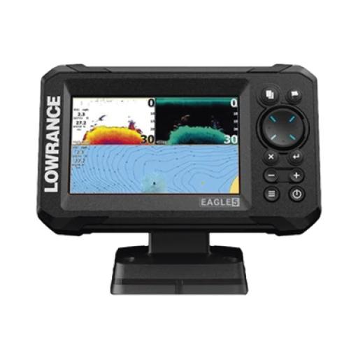 [LOWRANCE_000-16310-001] Lowrance Eagle-5 ecosonda en pantalla horizontal IPS de 5 pulgadas, incluye transductor skimmer 50/200 kHz