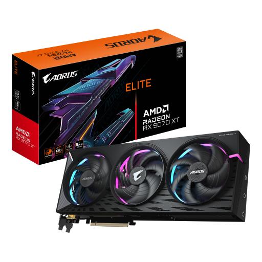 [GIGABYTE_GV-R9070XTAORUS E-16GD] TARJETA DE VIDEO GIGABYTE (GV-R9070XTAORUS E-16GD) RX9070 XT,16GB GDDR6,PCIE 5.0,2*HDMI,2*DP,3 FAN