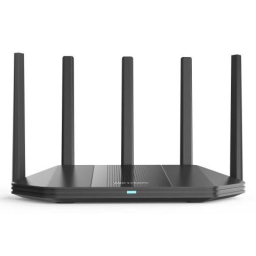 [HIKVISIONDIGITALTECHNOLOGY_DS-3WR18X] Hikvision Digital Technology Router Inalámbrico / Wifi 6 / Hasta 1800 Mbps / Doble Banda AC (2.4 GHz y 5 GHz) / 4 Puertos 1000 Mbps /  4 Antenas Omnidireccional / Interior / Beamforming Optimizado