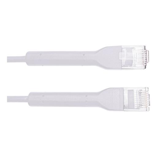 [LINKEDPROBYEPCOM_LP-PSLIM-1WH] LINKEDPRO BY EPCOM Mini Patch Cord Cat6 Ultra Slim 1 m Blanco – Ahorra Espacio sin Organizadores, con Bota Flexible