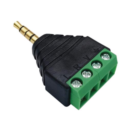 [EPCOM_EP-CON311] Epcom Conector de audio de 3.5mm macho a terminal de tornillo de 4 pines