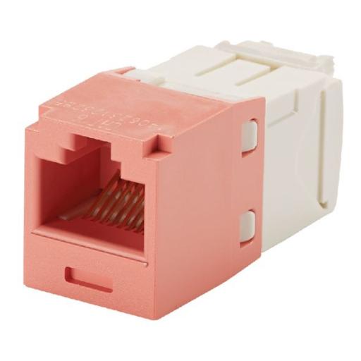 [PANDUIT_CJ6X88TGPK] Panduit Conector Jack RJ45 Estilo TG, Mini-Com, Categoría 6A, de 8 posiciones y 8 cables, Color Rosa