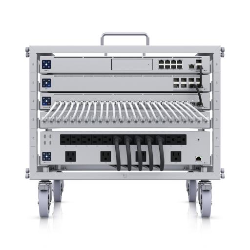 [UBIQUITINETWORKS_U-RACK-6U-TL] Ubiquiti Networks UniFi Rack Móvil de 6 Unidades, incluye 1 patchpanel de 24 puertos Gigabit, no requiere herramientas para armarse, incluye ruedas.