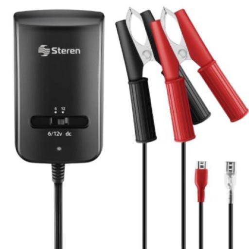 [STEREN_BR-500] Steren Cargador Inteligente Steren de Baterías de Ácido 2 Puertos USB