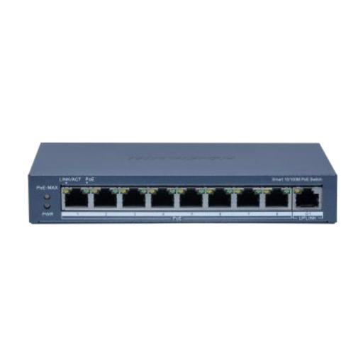 [HIKVISIONDIGITALTECHNOLOGY_DS-3E1309P-EI(B)] Hikvision Digital Technology Switch Administrable PoE+ / 8 puertos 100 Mbps PoE+ / 1 puerto 1000 Mbps de Uplink / PoE hasta 300 Metros / Conexión Remota desde Hik-ParnerPro / 110 W