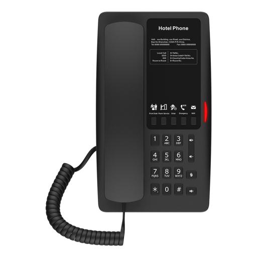 [FANVIL_H4W] Fanvil Teléfono IP para Hotelería, Puerto USB-A para Carga, 5 Teclas Programables para Servicio Rápido (Hotline), Plantilla Personalizable con PoE 