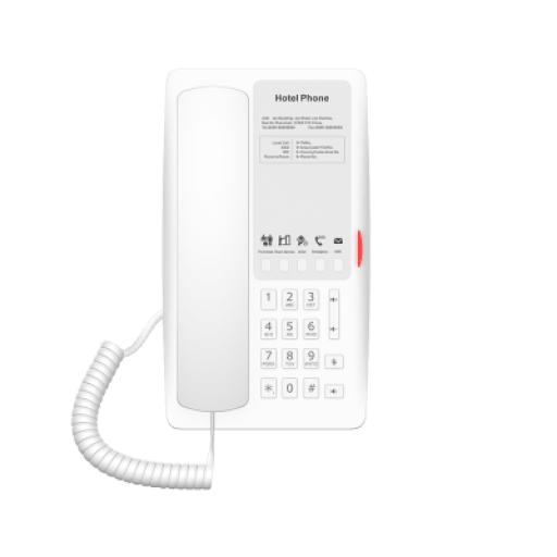[FANVIL_H4WW] Fanvil Teléfono IP WI-FI para Hotelería, Puerto USB-A para Carga, 5 Teclas Programables para Servicio Rápido (Hotline), Plantilla Personalizable con PoE