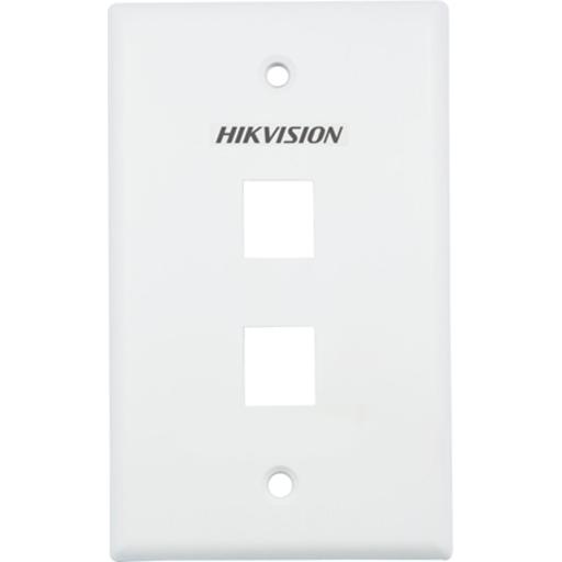 [HIKVISIONDIGITALTECHNOLOGY_DS-1FPA2-A] Hikvision Digital Technology Placa de Pared (Face Plate) / 2 Puertos / Color Blanco / Caja con 20 Piezas / ABS