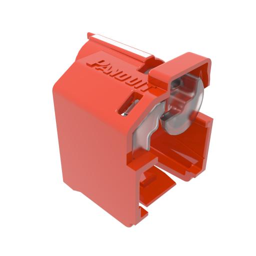 [PANDUIT_PSL-DCPLRE] Panduit Kit de 10 Dispositivos Recubiertos para Impedir Desconexión de Plug RJ45, Color Rojo, Incluye Herramienta para Instalar/Retirar 