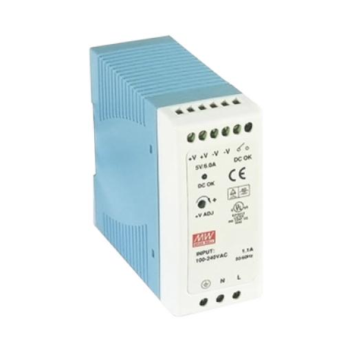 [MEANWELL_MDR-40-12] MEANWELL Fuente de poder Industrial Riel Din 12Vcc, 40W