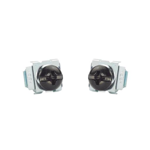 [PANDUIT_CNWSM6-C] Panduit Kit de 100 Tornillos y 100 Tuercas Enjauladas M6, Para Uso en Gabinetes o Racks con Rieles con Orificios Cuadrado