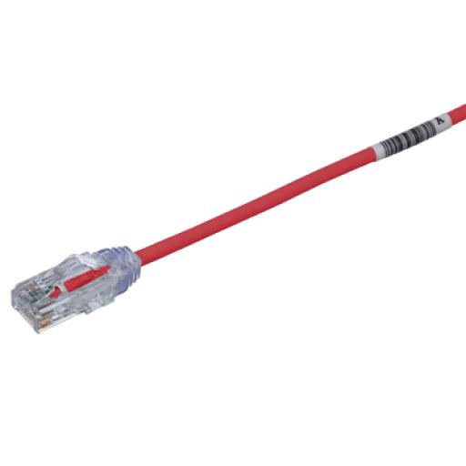[PANDUIT_UTP28SP8INRD] Panduit Cable de Parcheo TX6, UTP Cat6, Diámetro Reducido (28AWG), Color Rojo, 8in (20.2cm)