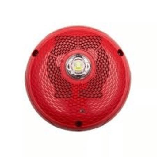 [SYSTEMSENSOR_SPSRLED] System Sensor Bocina con Lámpara Estroboscópica, Montaje en Pared, Color Rojo, Nuevo Diseño Moderno y Elegante y Menor Consumo de Corriente