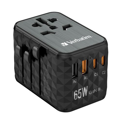 [VERBATIM_32120] Verbatim Adaptador Verbatim Universal de viaje UTA-05 GaN III 65 W
